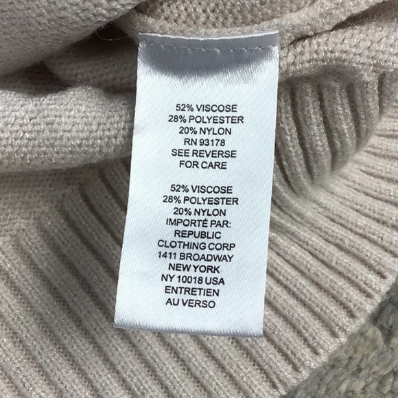 T Tahari Thick Stripe Colorblock Pullover Sweater White Beige Sz M - Picture 9 of 12